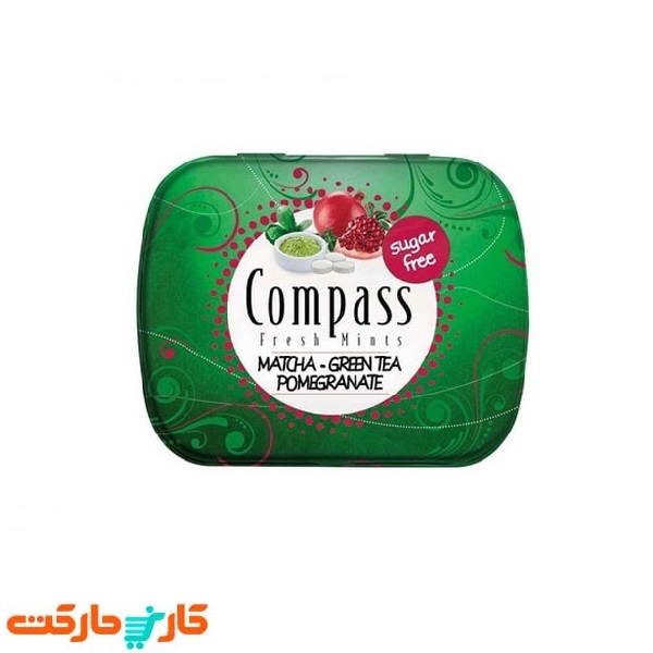 قرص خوشبو کننده دهان کامپس انار و چای سبز Compass matcha & green tea pomegranate
