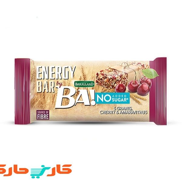 انرژی بار غلات بدون شکر آلبالو و آمارانتوس باکالند BAKALLAND