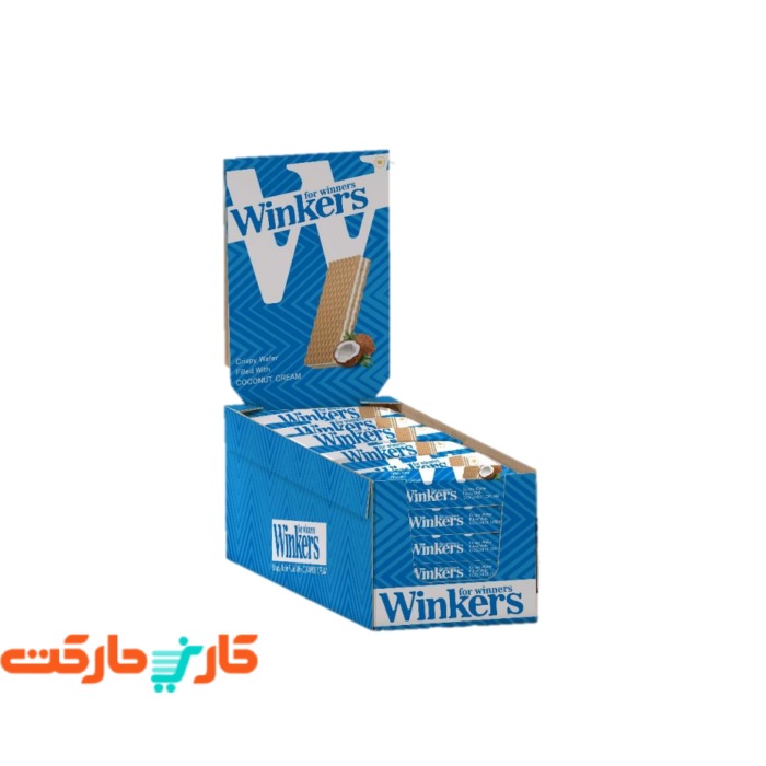 ويفر با کرم نارگیلی وينکرز (Winkers) 32 عددی کیک وانیلی با مغزی کرم وانیل هانیپرز (Hanipers) بسته 24 عددی