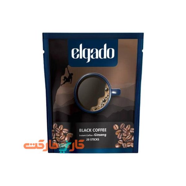 بلک کافی الگادو حاوی جینسینگ بسته ۲۰ عددی (Elgado Black Coffee)